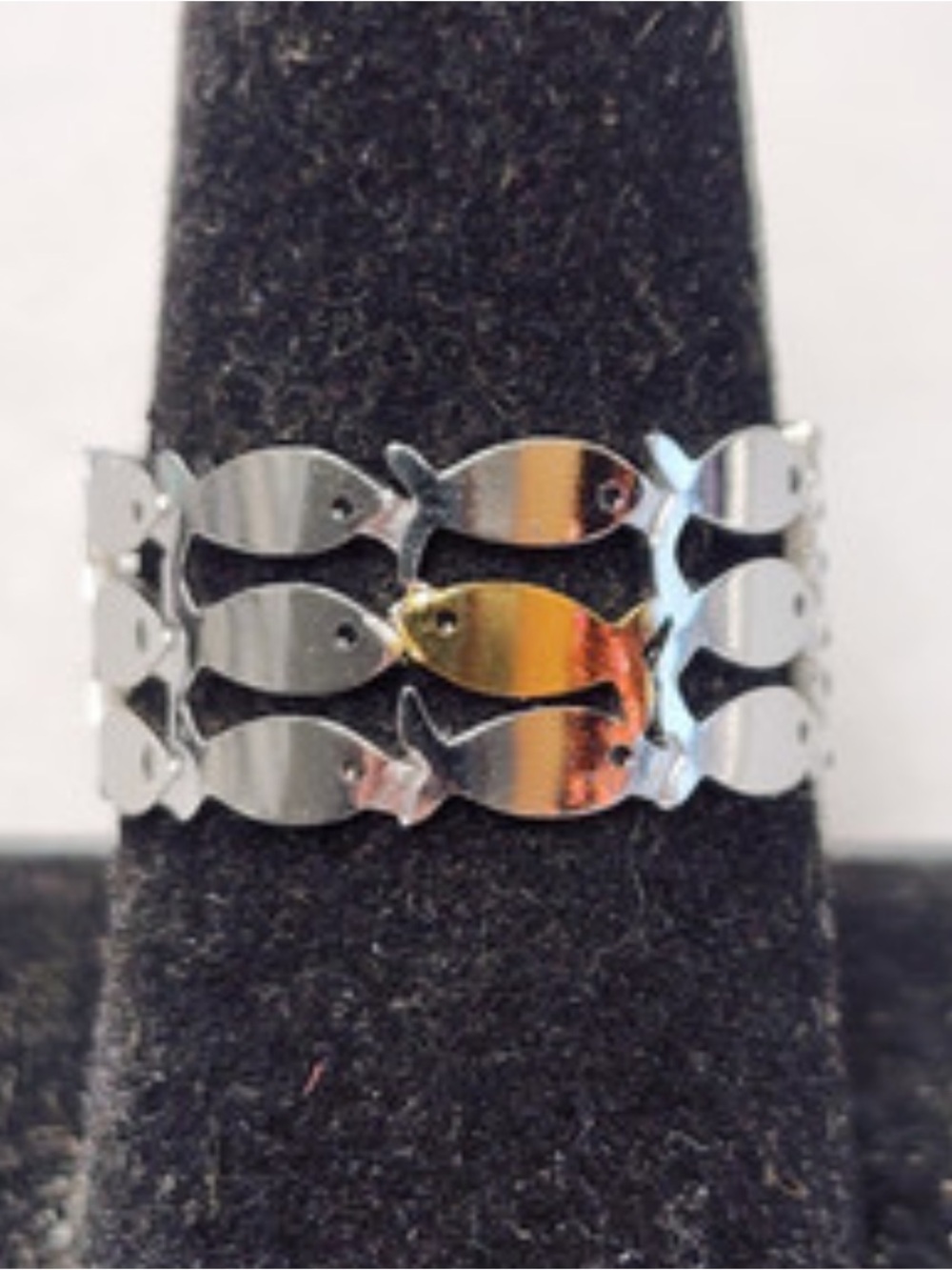 Fish Motif Silver Ring